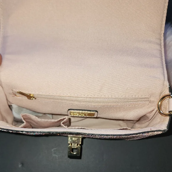 Aldo Glittering Pink Mini Bag with Plush Charm - Picture 6 of 14